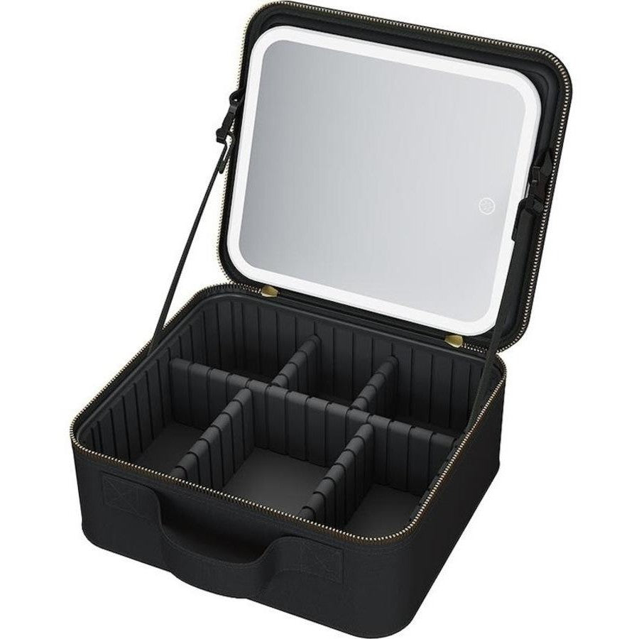 Cosmetic Travel Case With Magnify LED Mirror