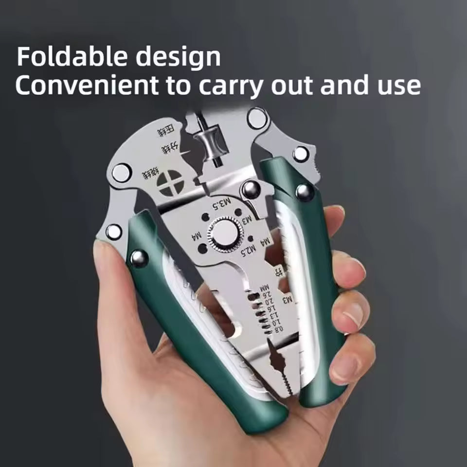 Multi functional foldable electrician specific wire cutting pliers,